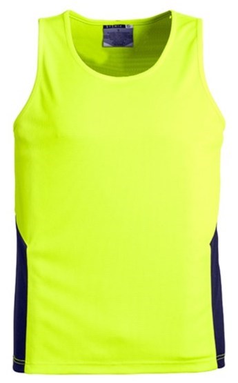 HI-VIS SQUAD SINGLET - Strong and Durable | Polyester | Quick Dry