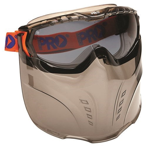 SAFETY GOGGLES WITH FACE SHIELD - UV Protection | Splash Protection | Vented | Wide Vision