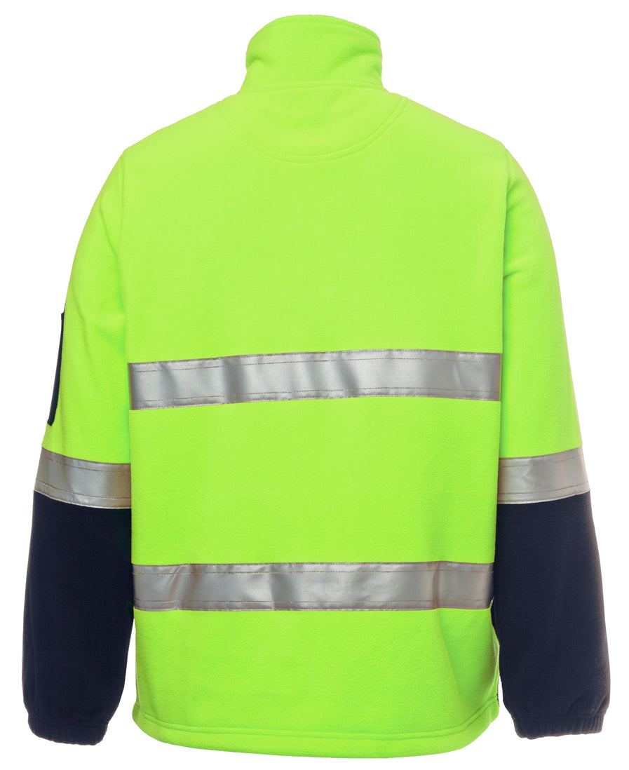 JB POLAR FLEECE - HI VIS HALF ZIP REFLECTIVE TAPE