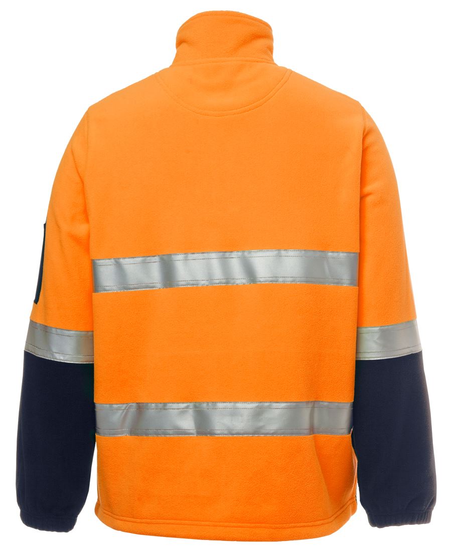 JB POLAR FLEECE - HI VIS HALF ZIP REFLECTIVE TAPE