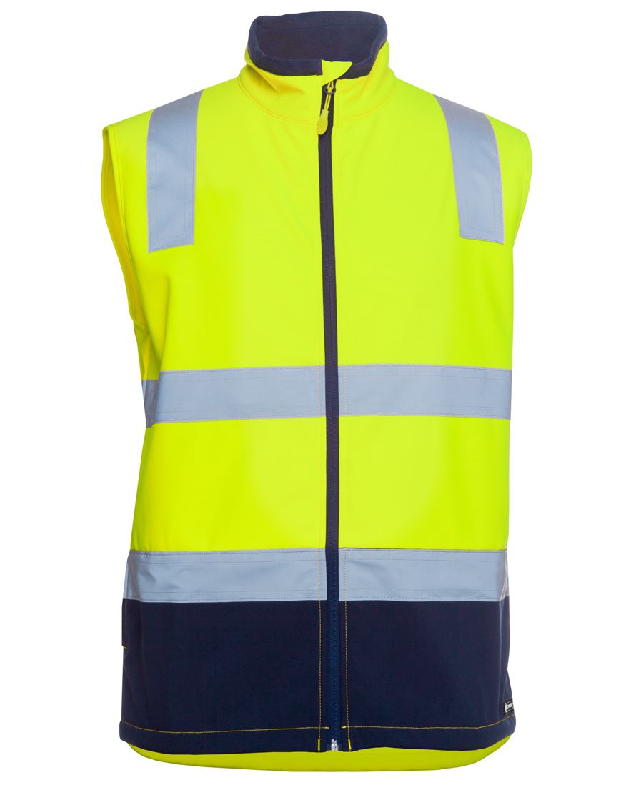 SOFTSHELL HI VIS VEST - 3 Layer, Mid Weight 245gsm,Stretch Fabric for comfort, Showerproof,