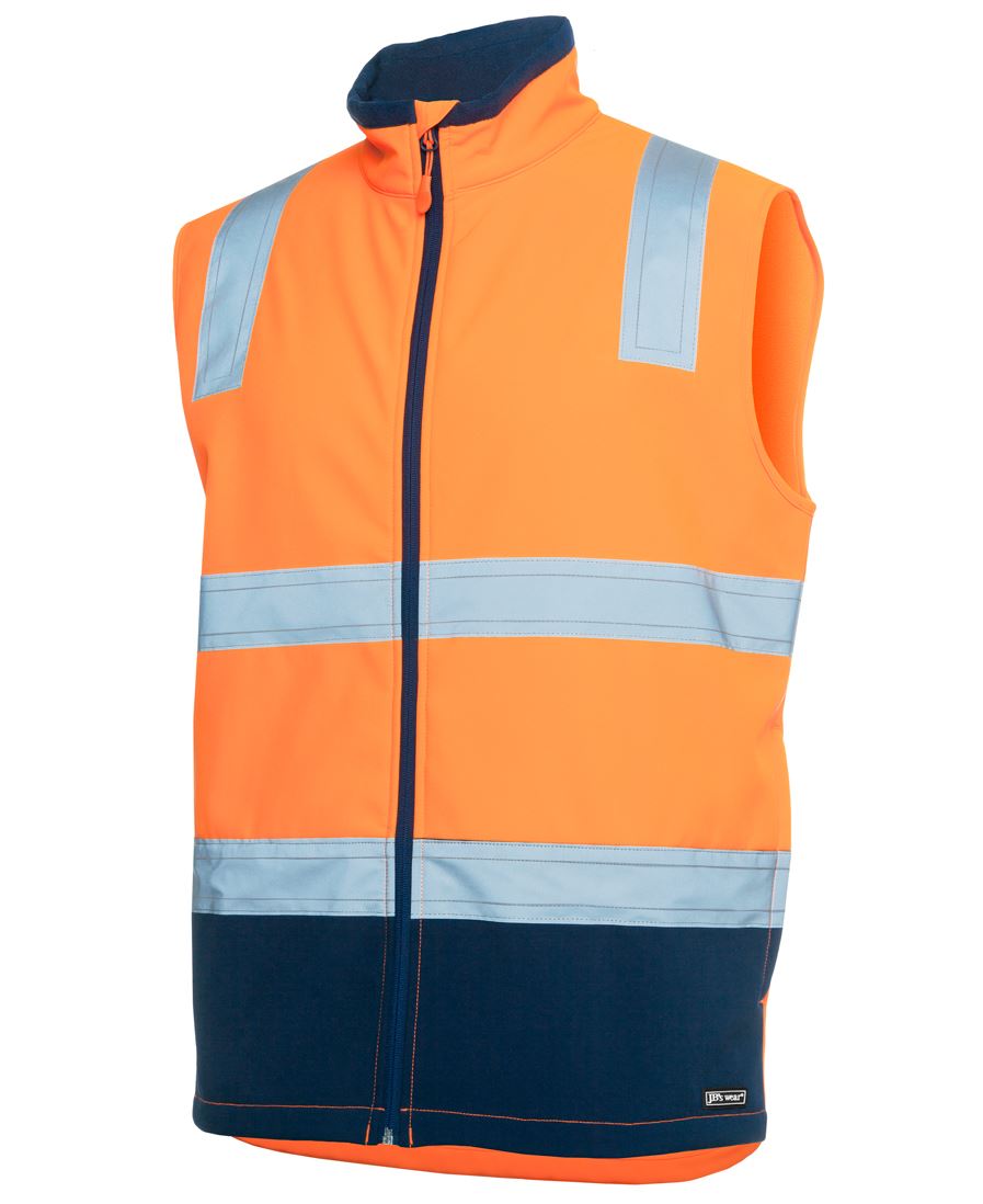 SOFTSHELL HI VIS VEST - 3 Layer, Mid Weight 245gsm,Stretch Fabric for comfort, Showerproof,