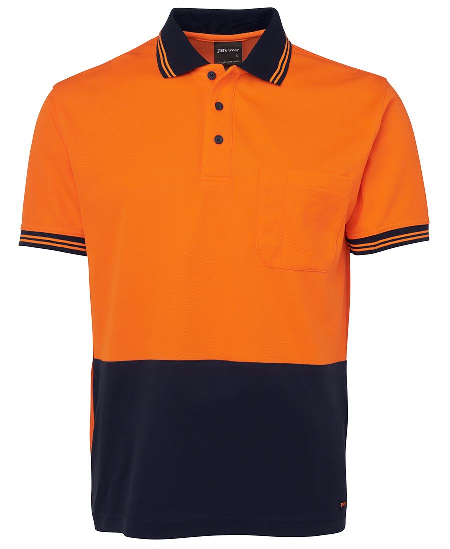 HI-VIS BACK POLO - Short Sleeve | Polycotton
