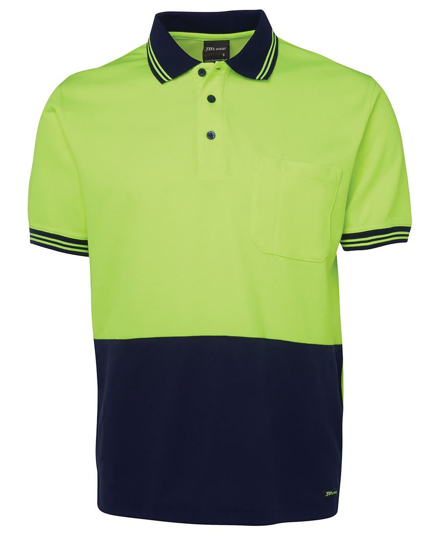 HI-VIS BACK POLO - Short Sleeve | Polycotton