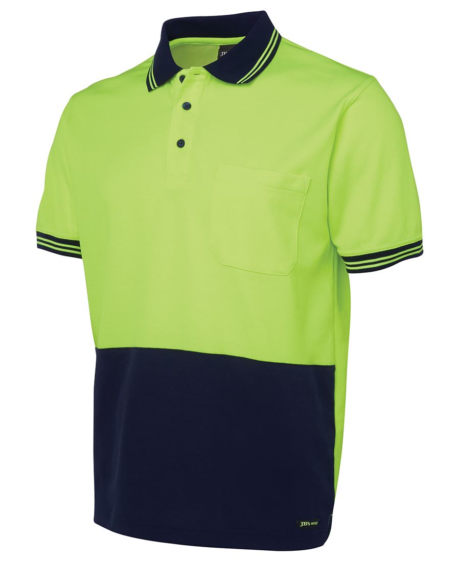 HI-VIS BACK POLO - Short Sleeve | Polycotton