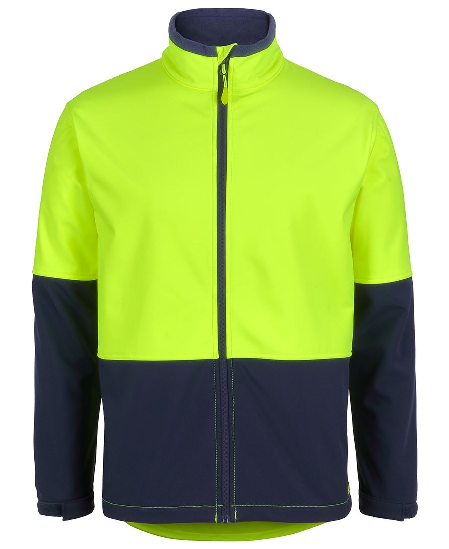 Hi Vis Three Layer Softshell Jacket, Microfleece, Breathable, Waterproof