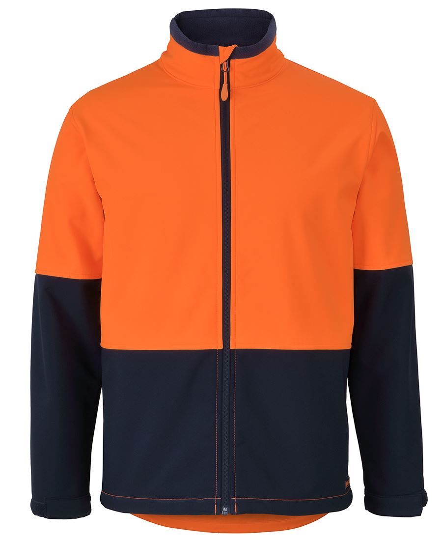 Hi Vis Three Layer Softshell Jacket, Microfleece, Breathable, Waterproof