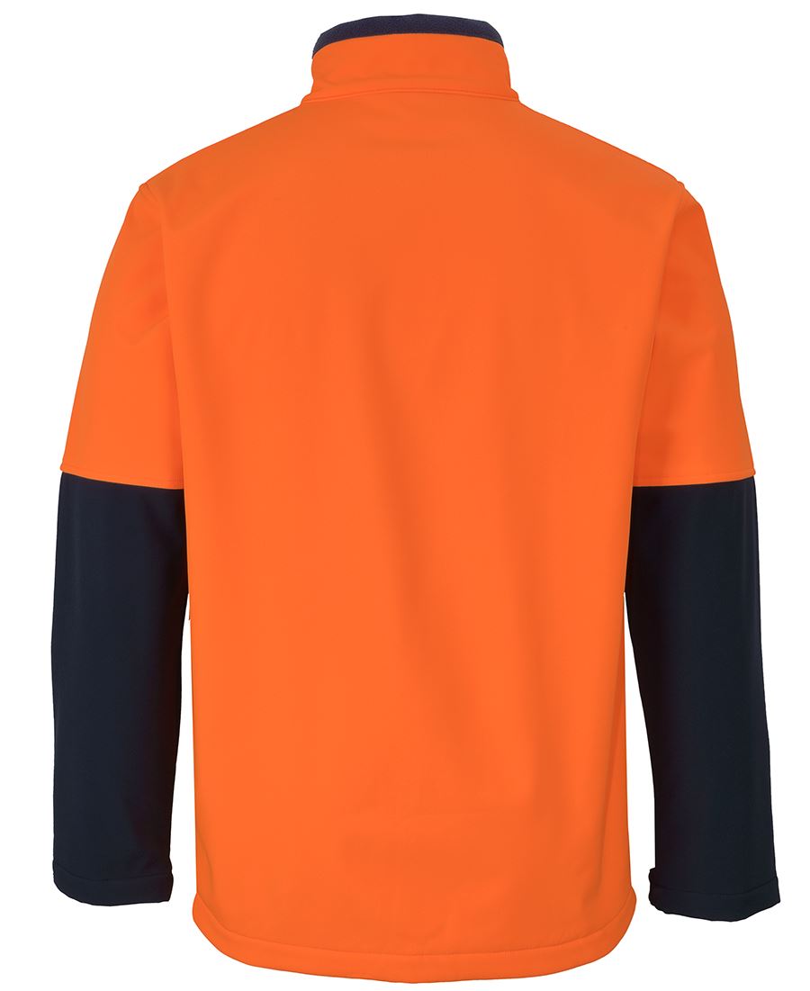 Hi Vis Three Layer Softshell Jacket, Microfleece, Breathable, Waterproof