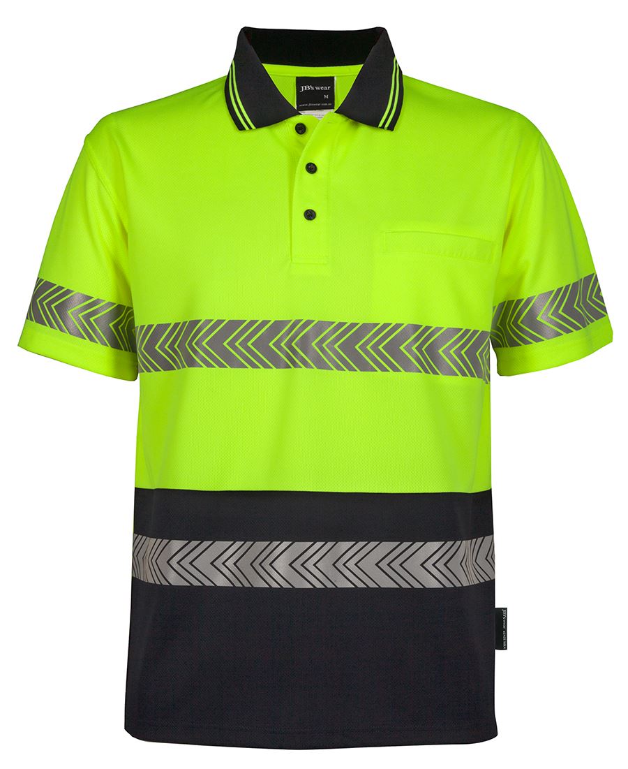 HI VIS JBS SHORT SLEEVE SEGMENTED TAPE POLO SHIRT