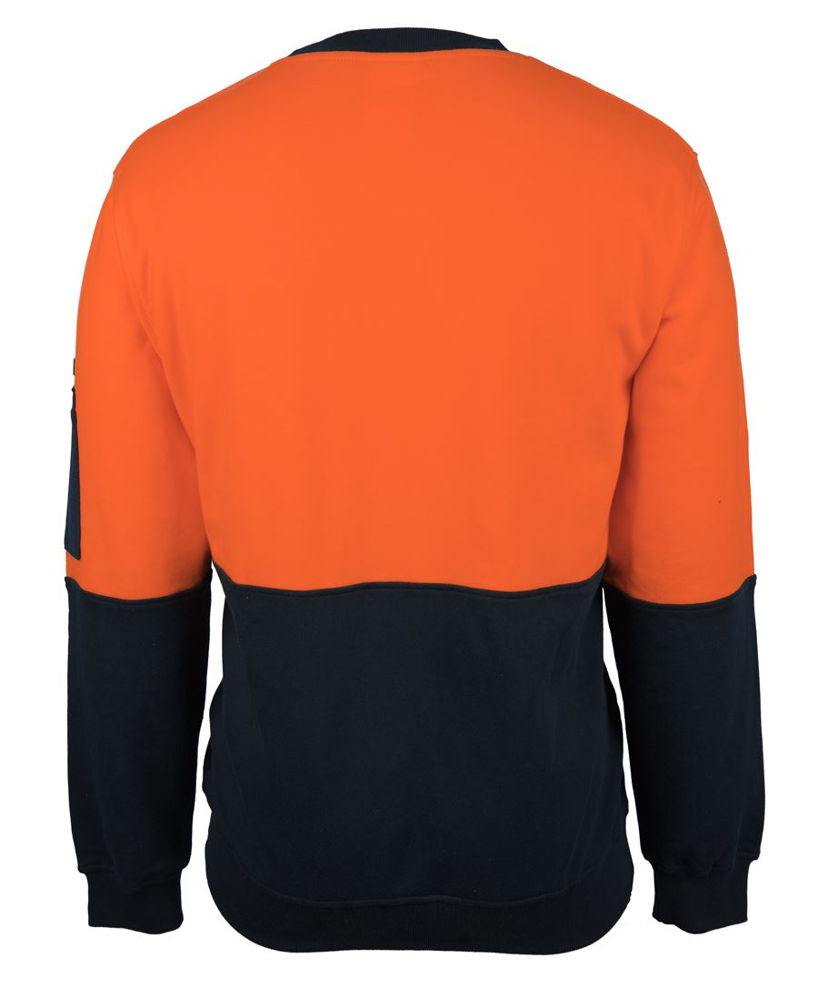 HI VIS COTTON SWEATSHIRT, 100% Cotton, Crew Neck, Heavyweight