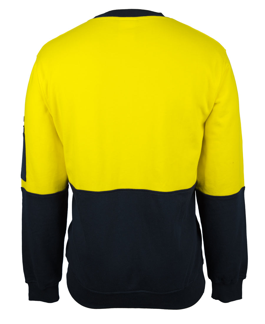 HI VIS COTTON SWEATSHIRT, 100% Cotton, Crew Neck, Heavyweight