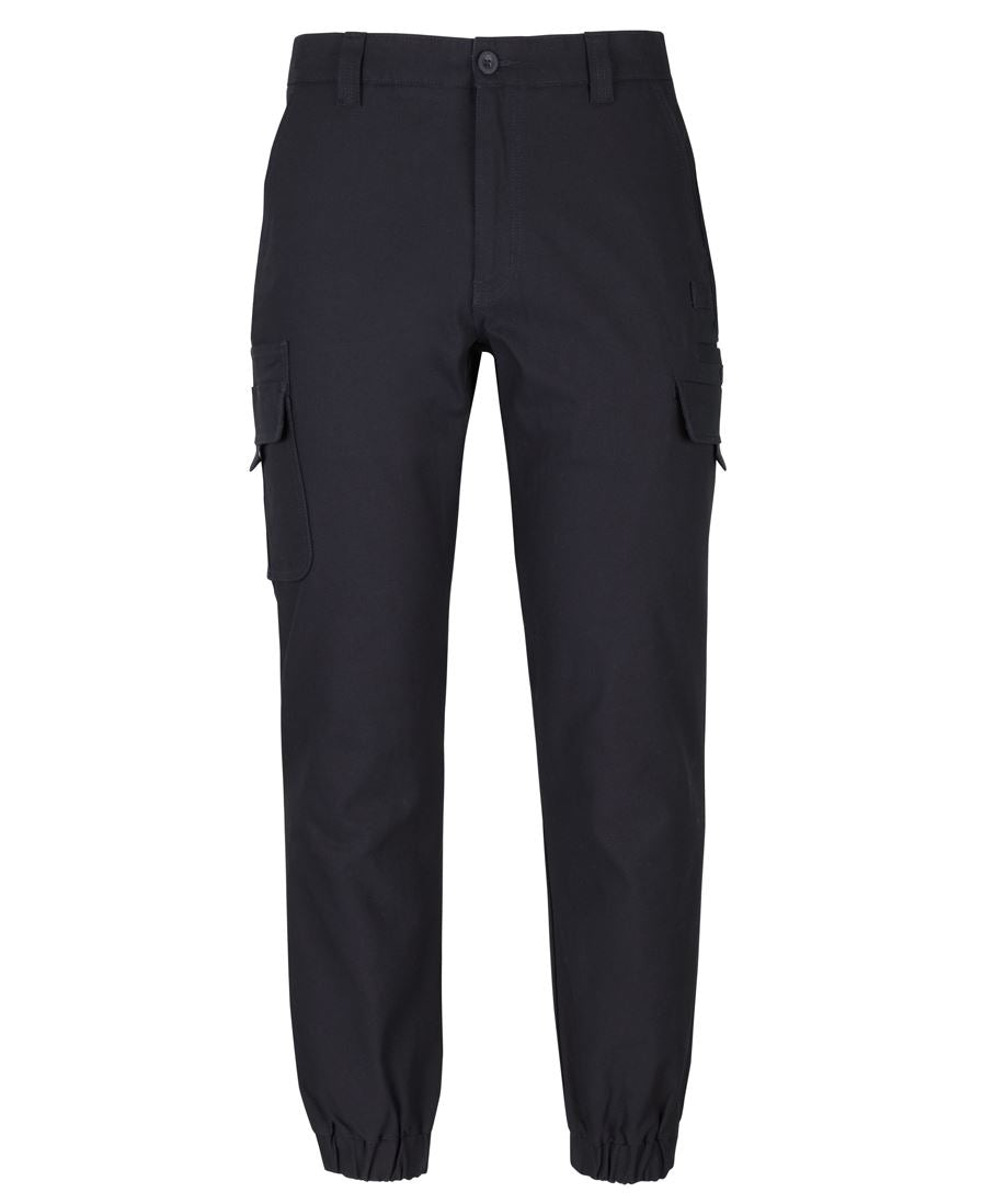 STRETCH CARGO PANTS - Elasticated Cuff Hem | Cotton