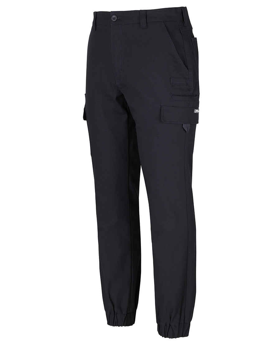 STRETCH CARGO PANTS - Elasticated Cuff Hem | Cotton