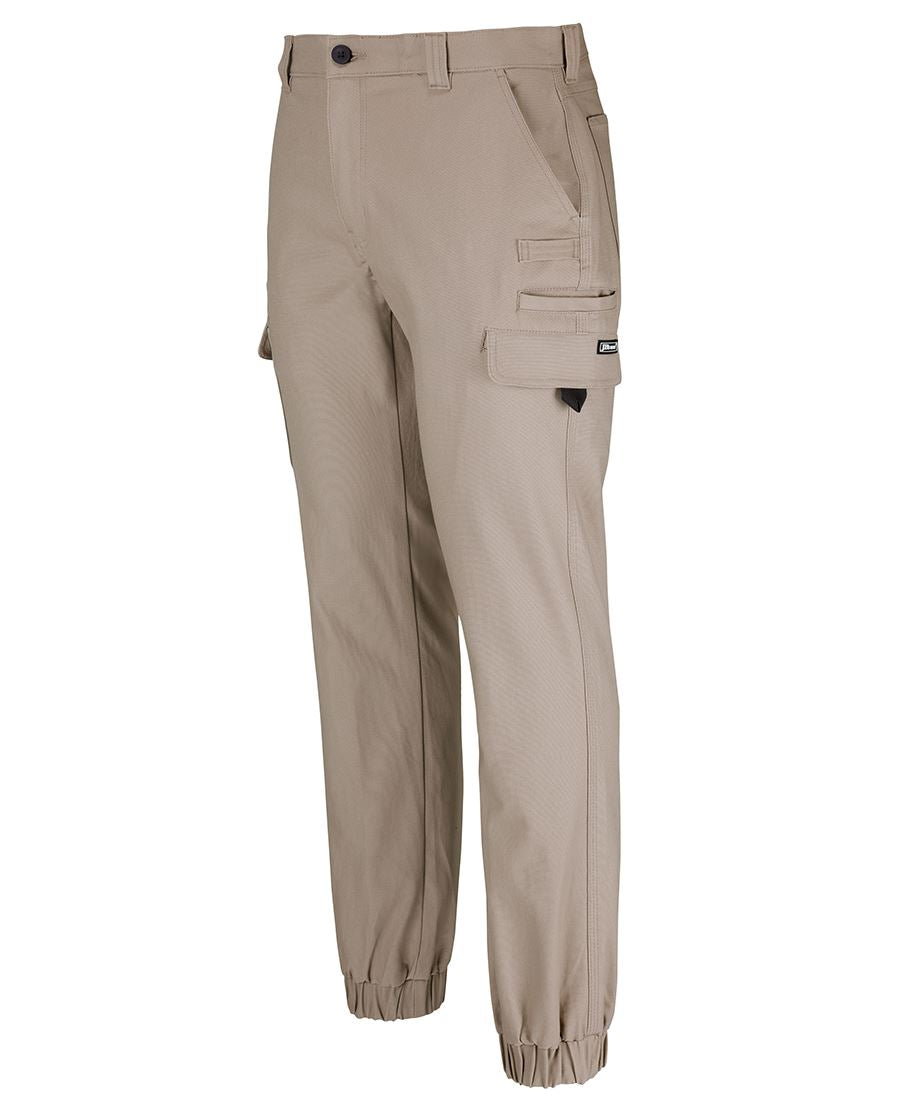 STRETCH CARGO PANTS - Elasticated Cuff Hem | Cotton
