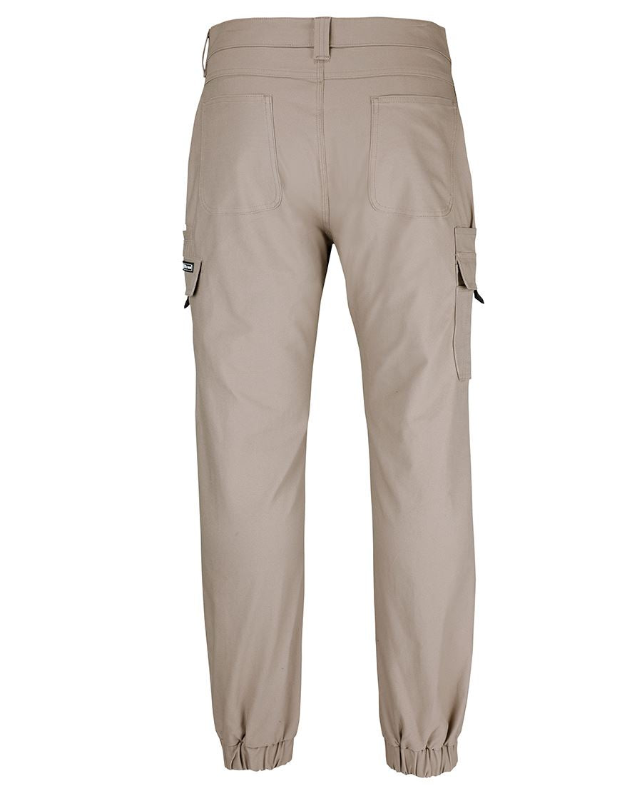 STRETCH CARGO PANTS - Elasticated Cuff Hem | Cotton