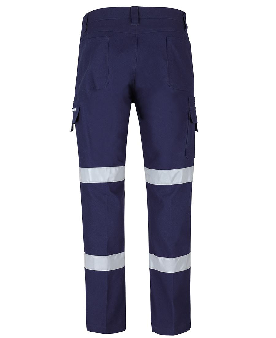 CARGO WORK PANTS, REFLECTIVE TAPE, STRETCH CANVAS COTTON