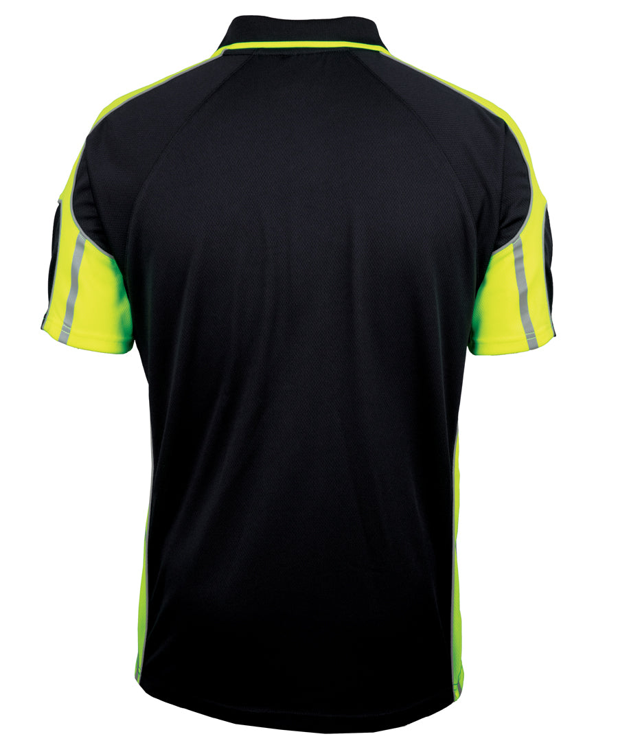 STREET POLO - Hi Vis Panels, Reflective Strips, Polyester, Quick Dry Micro Mesh Fabric