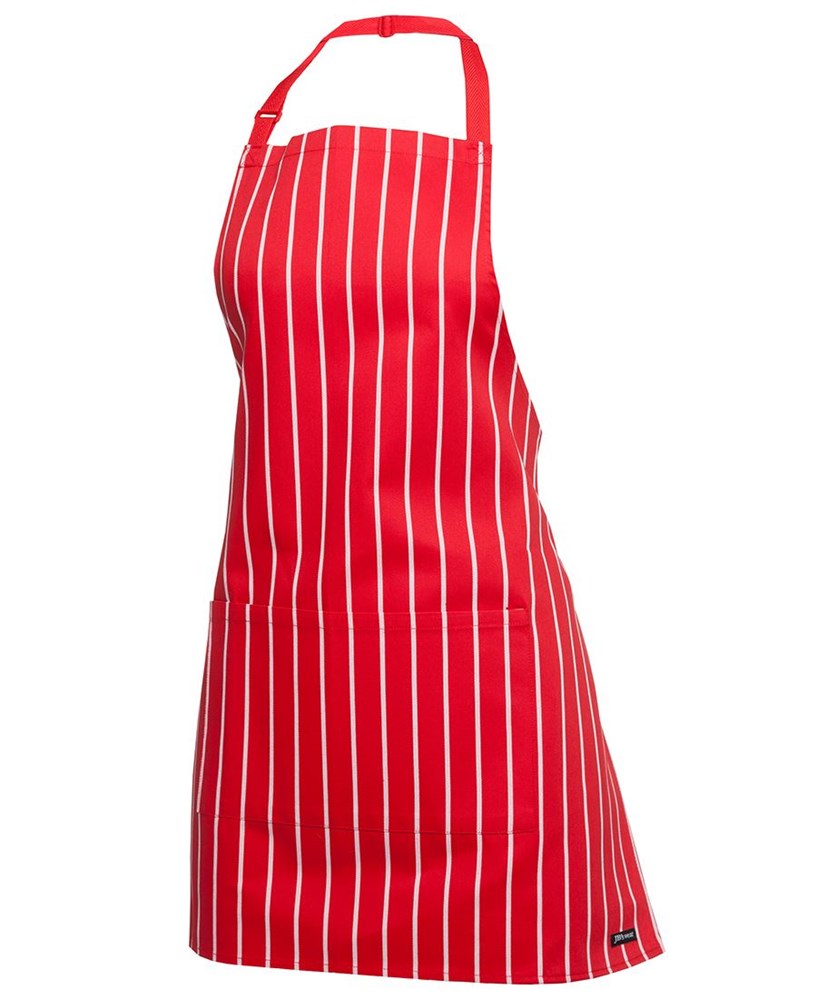 JB STRIPED APRON - BIB STYLE FRONT POCKET