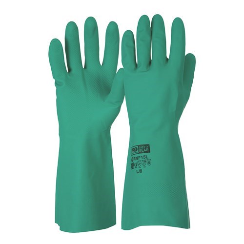 PREMIUM GRADE NITRILE GRADE CHEMICAL SAFETY GLOVES, 33cm