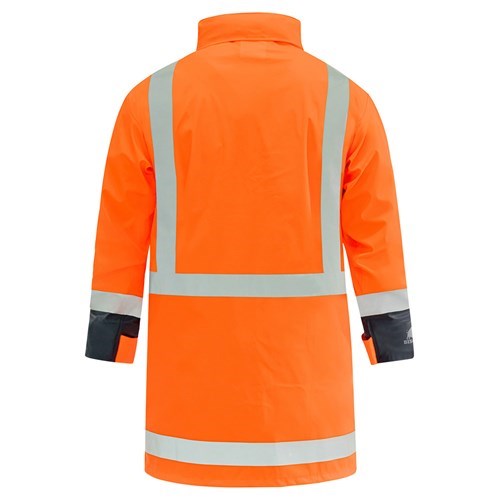 HI VIS BISON PU STAMINA JACKET - Waterproof for 6 Hrs, Light & Supple PU Material,