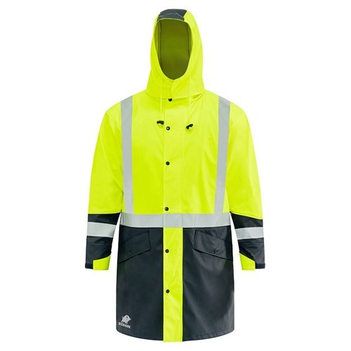 HI VIS BISON PU STAMINA JACKET - Waterproof for 6 Hrs, Light & Supple PU Material,