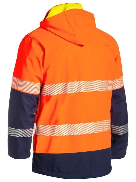 HI VIS RIPSTOP JACKET, Bonded Fleece, waterproof, Adjustable Hood,  Fleece Lined