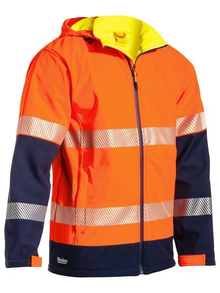 HI VIS RIPSTOP JACKET, Bonded Fleece, waterproof, Adjustable Hood,  Fleece Lined