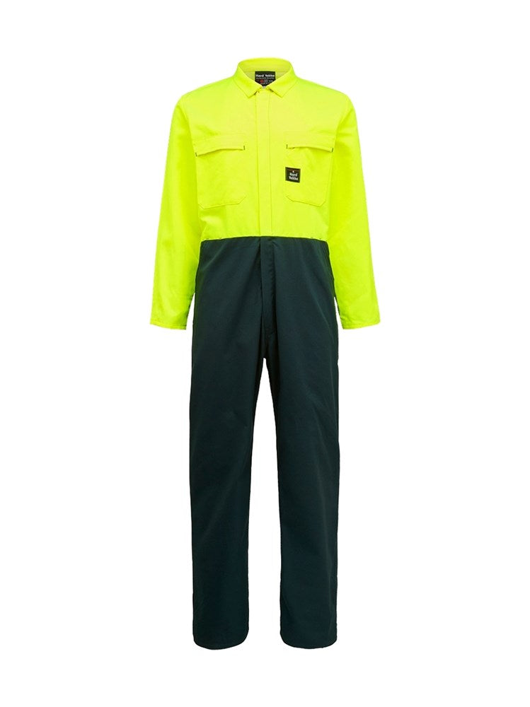 HI VIS OVERALLS ZIP FRONT POLYCOTTON - Hard Yakka, Polycotton, - Mid Weight