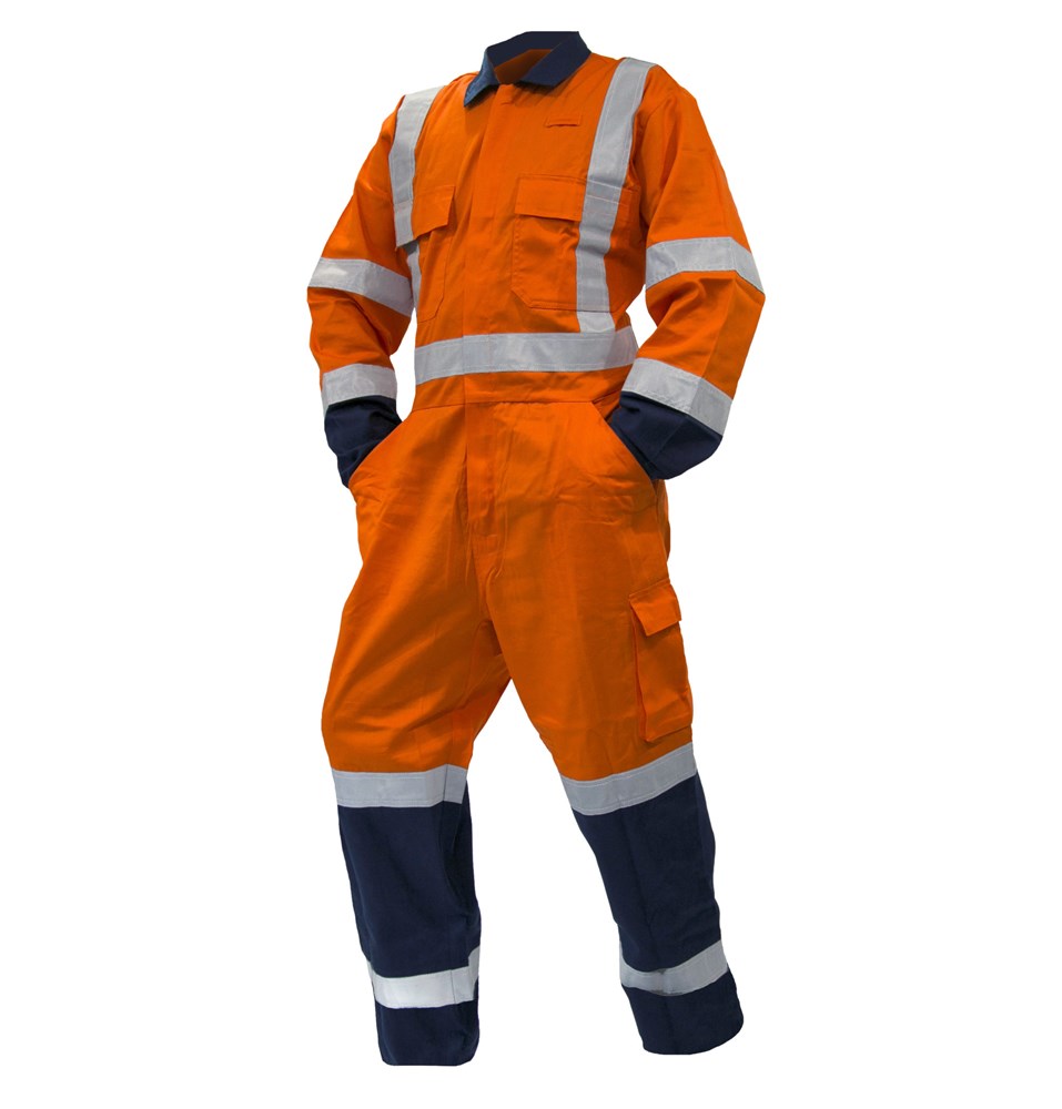 200gsm TTMC RIPSTOP Cotton D/N Orange/Navy Overalls
