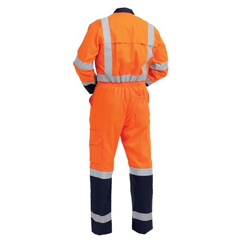 OVERALLS WORKZONE- TTMC, Cotton, Zip. Orange/Navy