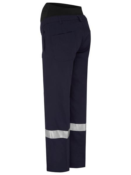 WOMENS BISLEY TAPED MATERNITY DRILL WORK PANTS