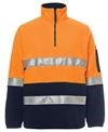 JB POLAR FLEECE - HI VIS HALF ZIP REFLECTIVE TAPE