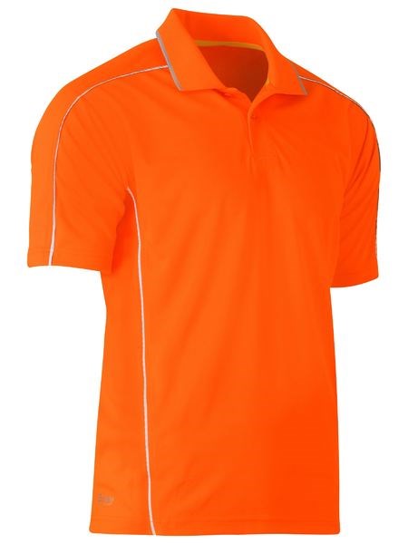 Cool Mesh Polo with Reflective Piping