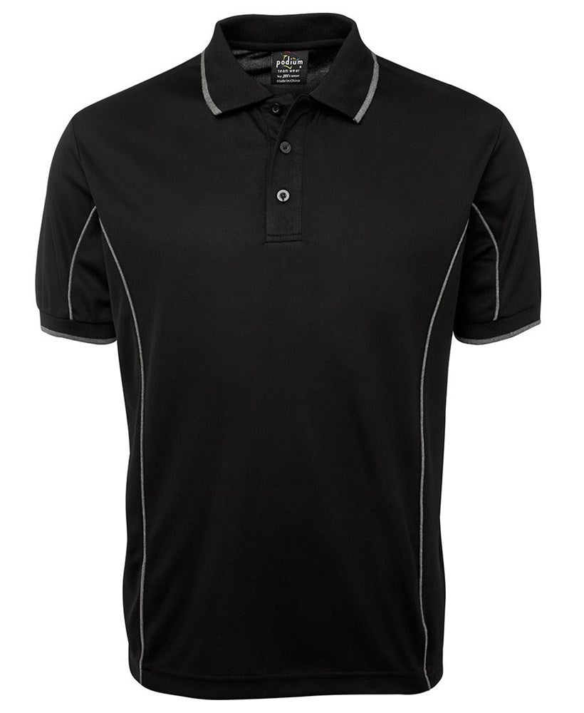 PODIUM PIPING POLO - SHORT SLEEVE, POLYESTER