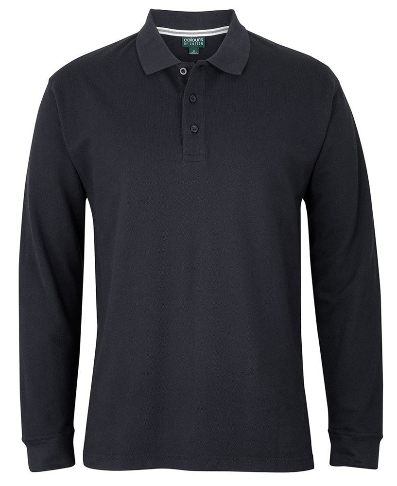 COLOURS PIQUE POLO LONG SLEEVE