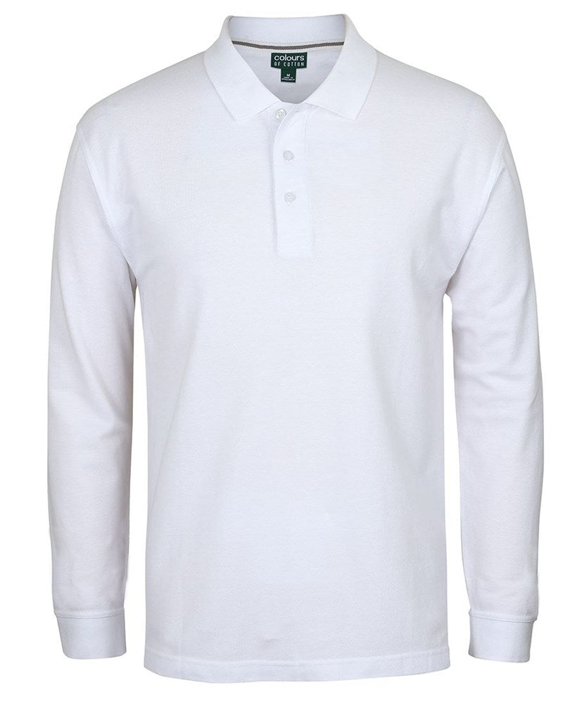 COLOURS PIQUE POLO LONG SLEEVE