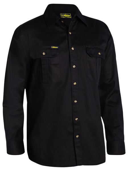 COTTON DRILL SHIRT - Long Sleeve | Look Good | Hard Wearing