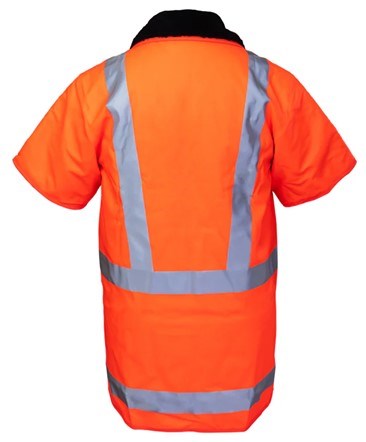 TUFFLEX HI VIS SHORT SLEEVE VESTR- Exceptional Quality Fabric, Waterproof, Windproof, Fleece Lined for High Level Comfort
