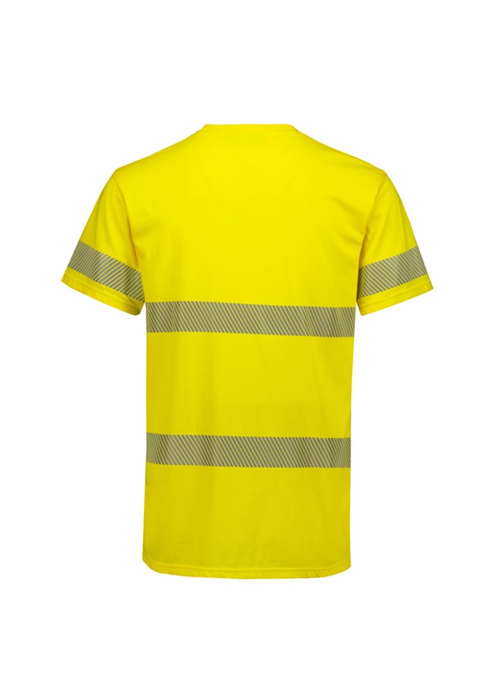 Mens Hi Vis Segmented Tape Cotton Tee Shirt