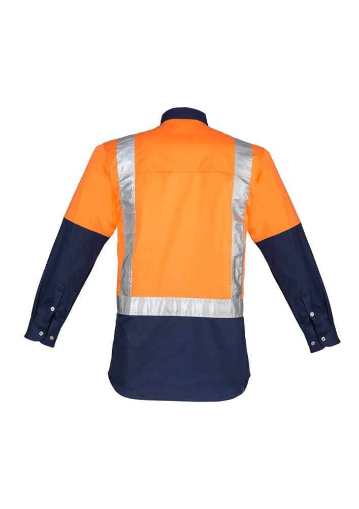 MENS INDUSTRIAL L/S COTTON DRILL WORKSHIRT - SHOULDER TAPED