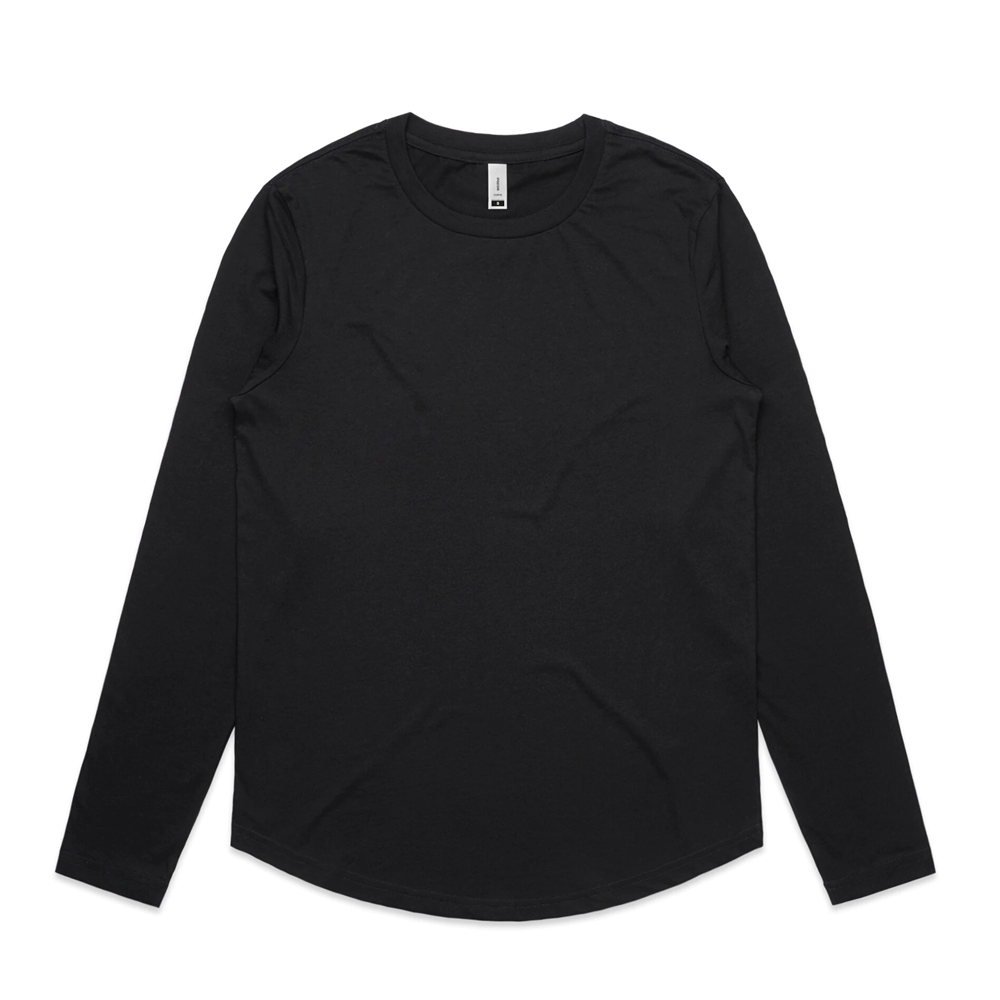 WOMENS LONG SLEEVE - AS Colour | Curved Hem | Light Weight