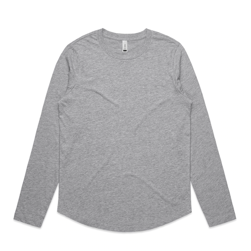 WOMENS LONG SLEEVE - AS Colour | Curved Hem | Light Weight