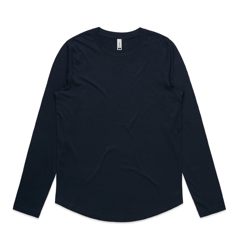 WOMENS LONG SLEEVE - AS Colour | Curved Hem | Light Weight