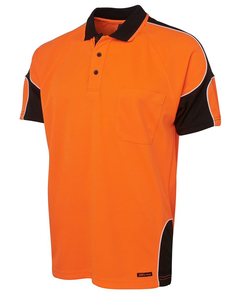 HI-VIS POLO SHIRT WITH ARM PANEL  - Day Use | Short Sleeve