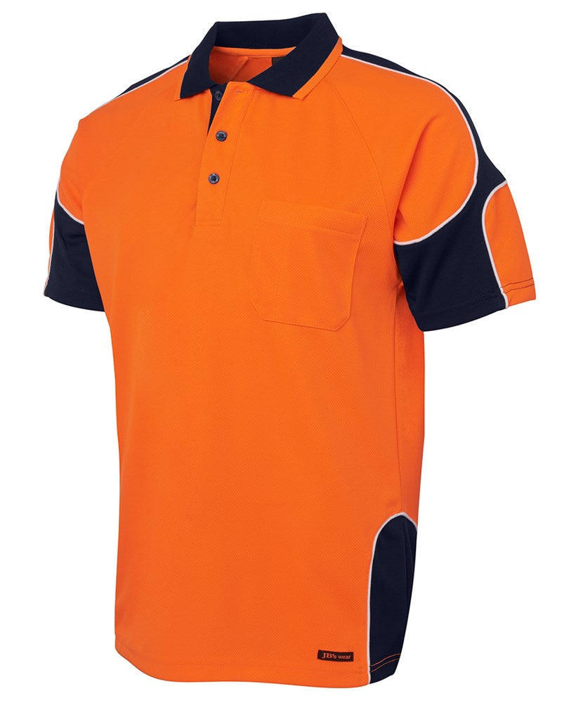 HI-VIS POLO SHIRT WITH ARM PANEL  - Day Use | Short Sleeve