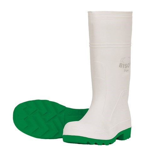 WHITE PVC SAFETY GUMBOOTS - FOOD GRADE , Nitrile