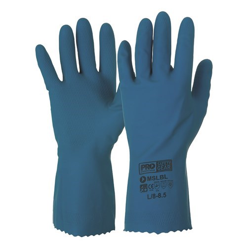 SILVERLINED PREMIUM LATEX RUBBER SAFETY GLOVES, Excellent for Food Handling, Fat and Abrasion Resistance, Easy Slip On
