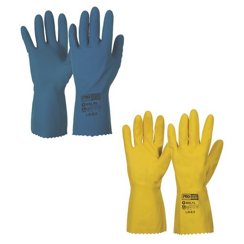 SILVERLINED PREMIUM LATEX RUBBER SAFETY GLOVES, Excellent for Food Handling, Fat and Abrasion Resistance, Easy Slip On