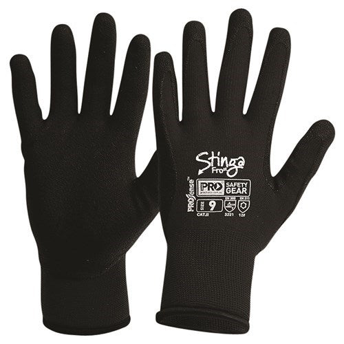 STINGA FROST INSULATED GLOVES 15GUAGE - PVC Coated and Water/Oil Repellent, Lightweight and Breathable