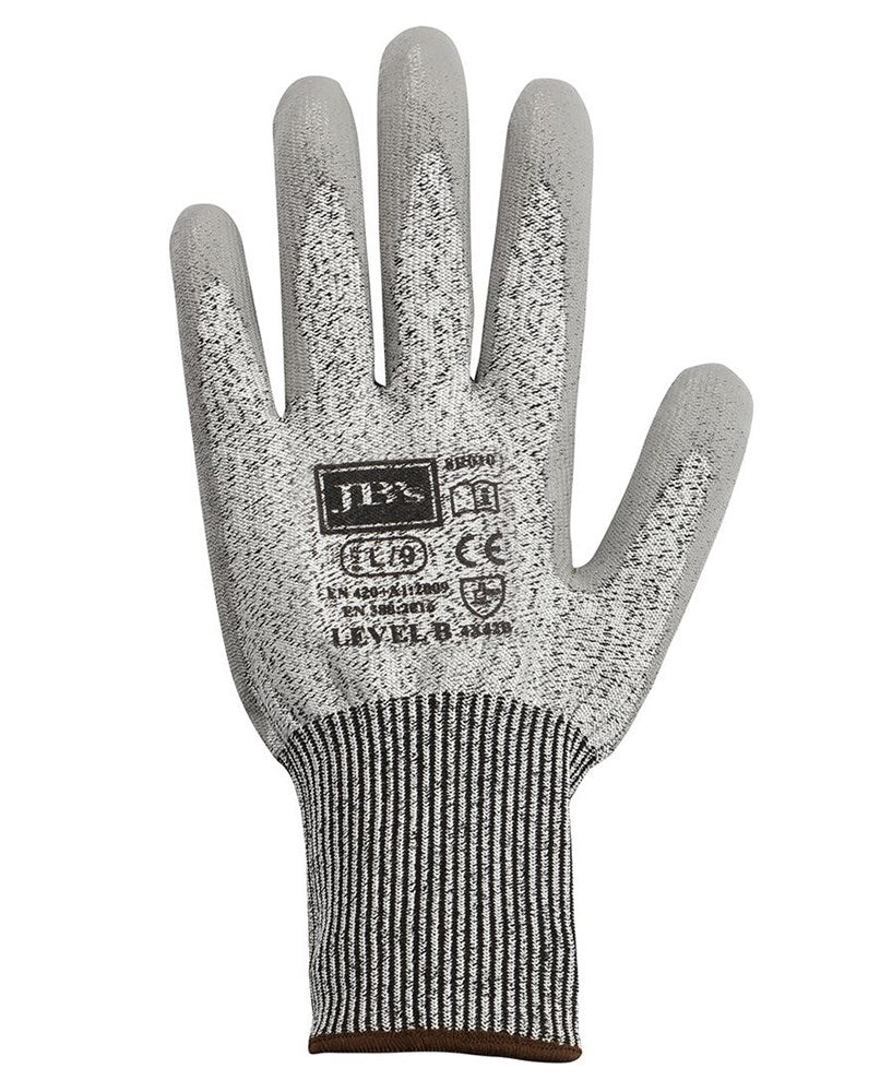 CUT RESISTANT, BREATHABLE, POLYURETHANE SAFETY GLOVES, LEVEL BKnitted 13 Gauge, Cut Level 3 Lioner